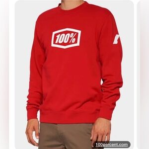 Mens 100% icon long sleeve fleece sweatshirt size XL